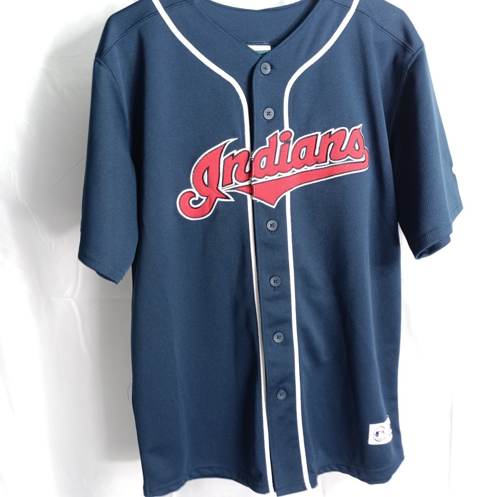 Cleveland Indians Grady Sizemore 24 Jersey Mens M Majestic Navy Stitched MLB